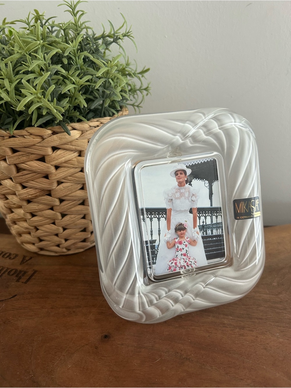 Mikasa Silver Swirl Square Clear Picture Frame Swirl New